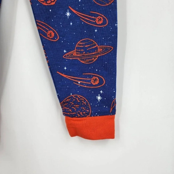 Sleep On It Mini Little Boys Moon Planet Rocket Print 3 Piece Pajama Set  SZ 24M - Picture 4 of 15